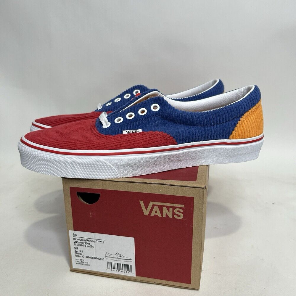 VANS Era Corduroy “Blue Red Yellow” 2024